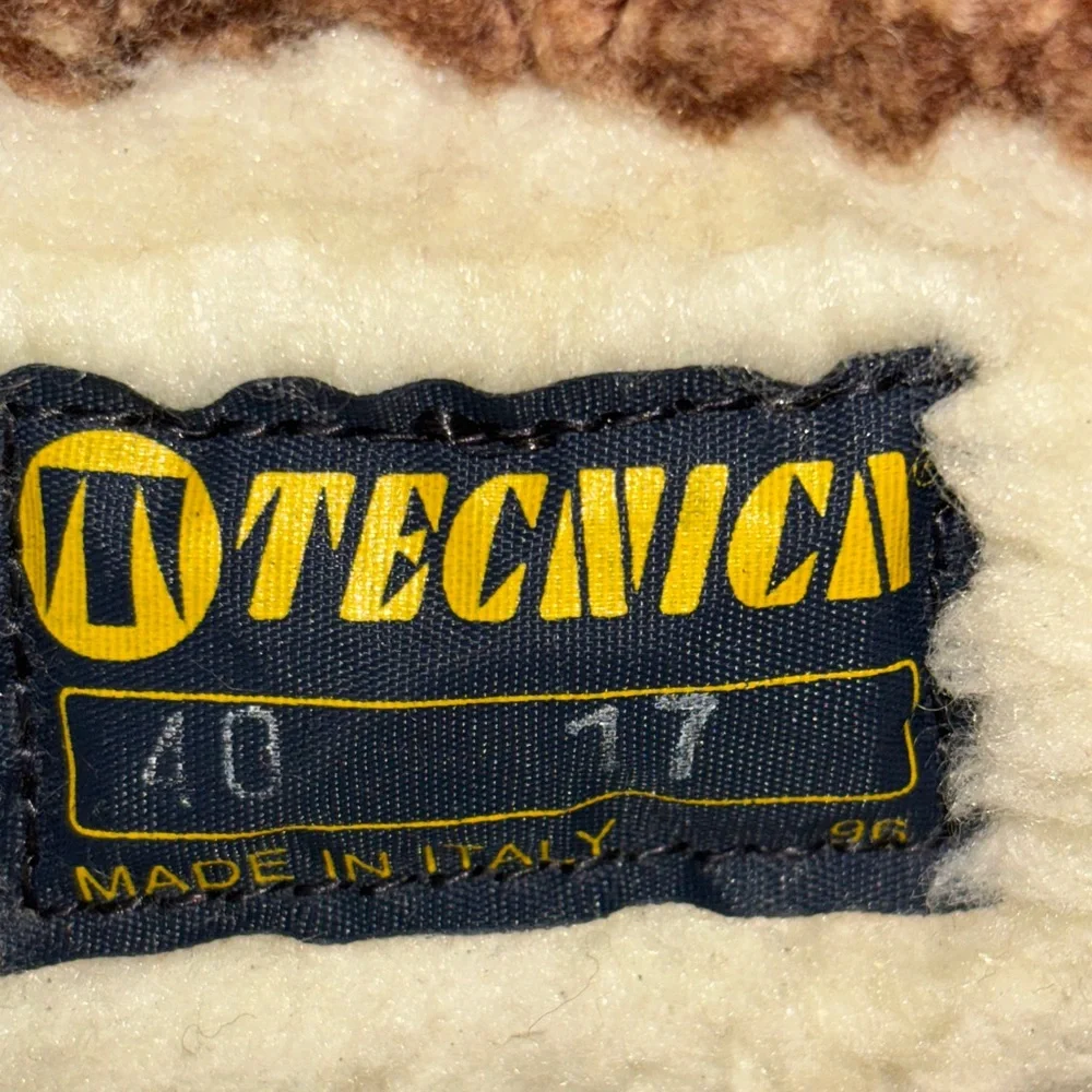 Tecnica Leather Hiking Boots‎ Women's 40 Size 9.5 Calf Hair Sherpa Lined Vintage